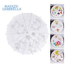 Trad japonés venta al por mayor en blanco papel de aceite hechos a mano niños pintura bricolaje bambú paraguas chino papel pequeñas sombrillas decorativas